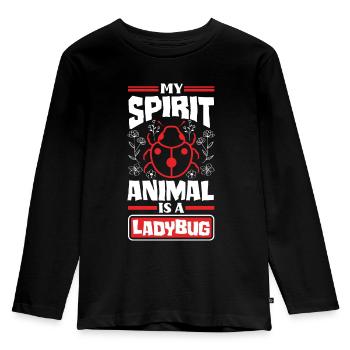 Ladybug Entomologist Ladybirds Entomology Funny - Kinder Premium Bio Langarmshirt - Schwarz - Vorne - AI Model Kid Male (0cm)