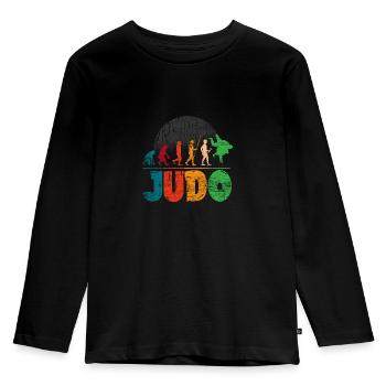 Judo - Kinder Premium Bio Langarmshirt - Schwarz - Vorne - AI Model Kid Male (0cm)