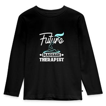 Masseuse Massage Therapy Future Massage therapist - Kids' Premium Longsleeve Shirt - black - Front - AI Model Kid Male (0cm)