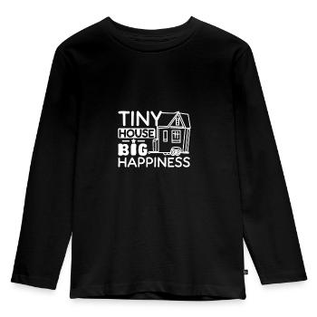 Tiny house big happiness - Kids' Premium Longsleeve Shirt - black - Front - AI Model Kid Male (0cm)