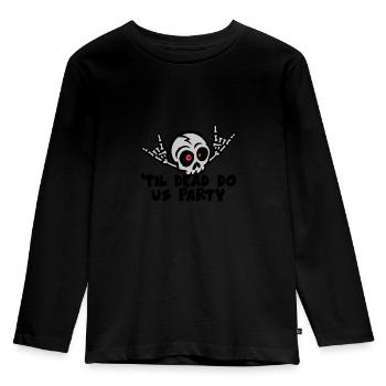 Til Death Do Us Party Bride Squelette - T-shirt manches longues Premium Enfant - noir - Devant - AI Model Kid Male (0cm)