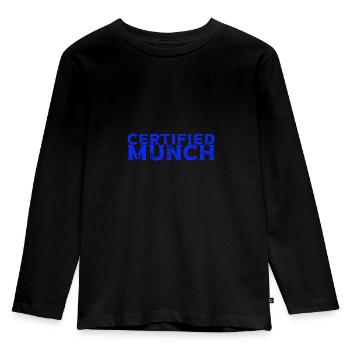 Certified Munch - Kids' Premium Longsleeve Shirt - black - Front - AI Model Kid Male (0cm)