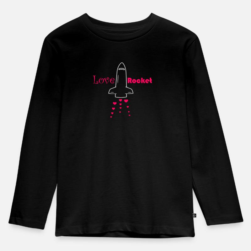 Fusée d’amour - T-shirt manches longues Premium Enfant - noir