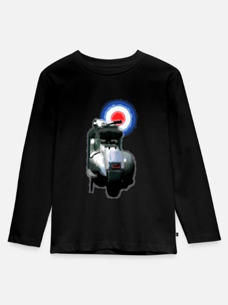 Roller - Kinder Premium Bio Langarmshirt - Schwarz