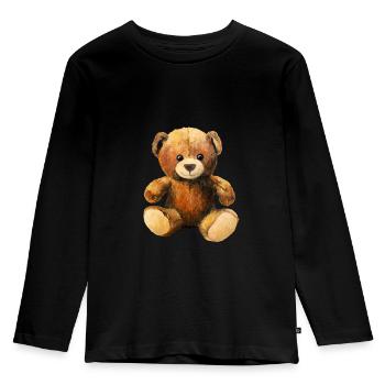 ours en peluche - T-shirt manches longues Premium Enfant - noir - Devant - AI Model Kid Male (0cm)