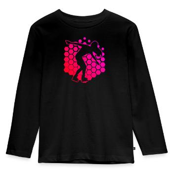 Roller Skates Roller Skating Rollerskaten - Kinder Premium Bio Langarmshirt - Schwarz - Vorne - AI Model Kid Male (0cm)