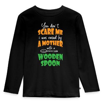 You Don t Scare Me Quote - Kids' Premium Longsleeve Shirt - black - Front - AI Model Kid Male (0cm)