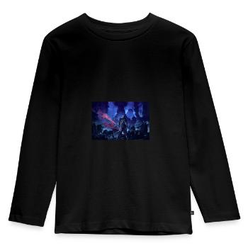 Le cimetière - T-shirt manches longues Premium Enfant - noir - Devant - AI Model Kid Male (0cm)