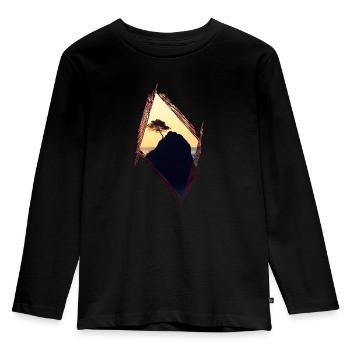 Baum - Kinder Premium Bio Langarmshirt - Schwarz - Vorne - AI Model Kid Male (0cm)