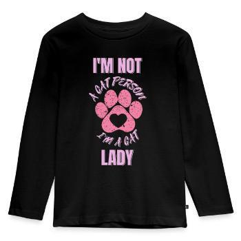 Cat Cats Crazy Cat Lady Cat Man - Kids' Premium Longsleeve Shirt - black - Front - AI Model Kid Male (0cm)