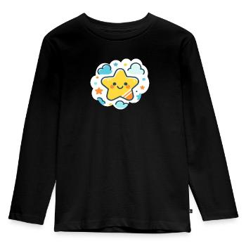 Petite étoile - T-shirt manches longues Premium Enfant - noir - Devant - AI Model Kid Male (0cm)