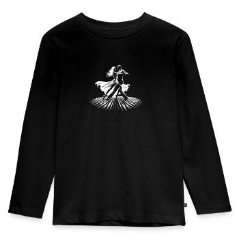 Couple de danseurs sur la piste de danse - T-shirt manches longues Premium Enfant - noir - Devant - AI Model Kid Male (0cm)