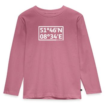 Delbrück coordinates - Kids' Premium Longsleeve Shirt - mauve - Front - AI Model Kid Female (0cm)