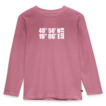 Coordonnées d’Aalen - T-shirt manches longues Premium Enfant - mauve - Devant - AI Model Kid Female (0cm)