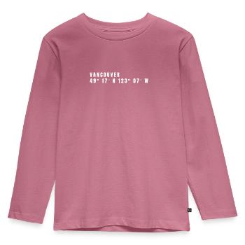 Vancouver, Canada Coordonnées - T-shirt manches longues Premium Enfant - mauve - Devant - AI Model Kid Female (0cm)