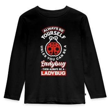 Entomologist Ladybirds Entomology Always Be A - Kinder Premium Bio Langarmshirt - Schwarz - Vorne - AI Model Kid Male (0cm)