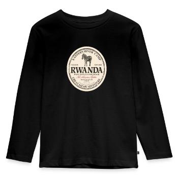 Rwanda - Zebra - Kids' Premium Longsleeve Shirt - black - Front - AI Model Kid Male (0cm)