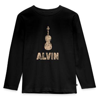 Violoncelle Alvin - T-shirt manches longues Premium Enfant - noir - Devant - AI Model Kid Male (0cm)