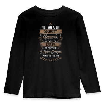 Sicherheit Gebäude Fachkraft - Kinder Premium Bio Langarmshirt - Schwarz - Vorne - AI Model Kid Male (0cm)