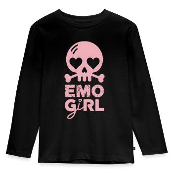 Emo Girl! - Kids' Premium Longsleeve Shirt - black - Front - AI Model Kid Male (0cm)