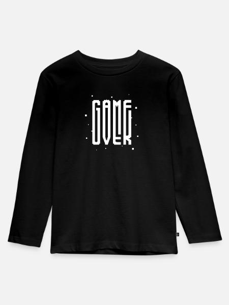 Game Over - Premium økologisk langærmet T-shirt til børn - sort