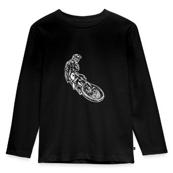 Whip Whipping Motocross Supermoto Supermotard - Kids' Premium Longsleeve Shirt - black - Front - AI Model Kid Male (0cm)