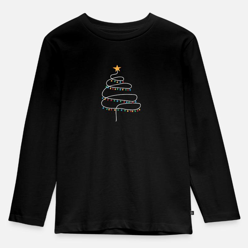 Ein kleiner Weihnachtsbaum - Kinder Premium Bio Langarmshirt - Schwarz