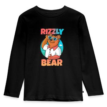 Ours rizzli - T-shirt manches longues Premium Enfant - noir - Devant - AI Model Kid Male (0cm)