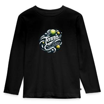 Tennis is the sport for men and women - Kids' Premium Longsleeve Shirt - black - Front - AI Model Kid Male (0cm)