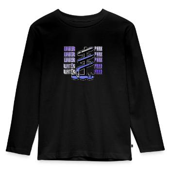 Water Park / Water Park / Outdoor Pool / Summer - Kids' Premium Longsleeve Shirt - black - Front - AI Model Kid Male (0cm)