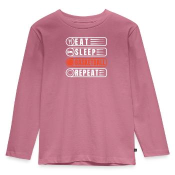 Eat Sleep Basketball Repeat Bball Idée cadeau - T-shirt manches longues Premium Enfant - mauve - Devant - AI Model Kid Female (0cm)