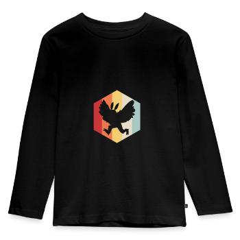 Mothman - Kids' Premium Longsleeve Shirt - black - Front - AI Model Kid Male (0cm)