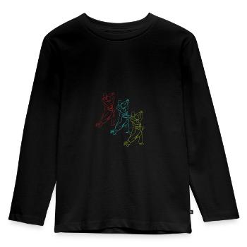 Walzer Paartanz - Kinder Premium Bio Langarmshirt - Schwarz - Vorne - AI Model Kid Male (0cm)