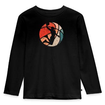 Basketball Jam - Kids' Premium Longsleeve Shirt - black - Front - AI Model Kid Male (0cm)