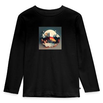 SURREAL - Kids' Premium Longsleeve Shirt - black - Front - AI Model Kid Male (0cm)