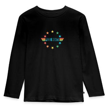 Pride Month - LGBT Gay Pride Transgender Community - Kids' Premium Longsleeve Shirt - black - Front - AI Model Kid Male (0cm)