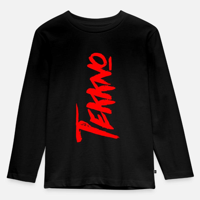 TEKKNO TECHNO HARD TEKK HARDTEKK TEKKE - Kinder Premium Bio Langarmshirt - Schwarz