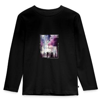 Japanese Streetwear Aesthetic - Kids' Premium Longsleeve Shirt - black - Front - AI Model Kid Male (0cm)