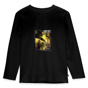 Japanese Streetwear Aesthetic - Kids' Premium Longsleeve Shirt - black - Front - AI Model Kid Male (0cm)