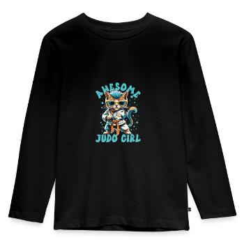 Judo - T-shirt manches longues Premium Enfant - noir - Devant - AI Model Kid Male (0cm)