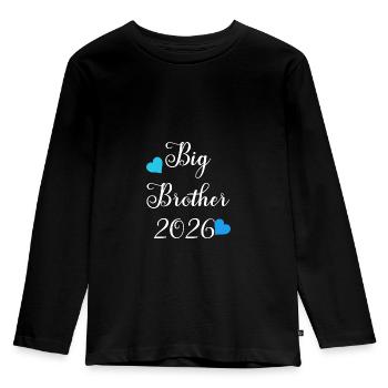 Big Brother 2026 Sweet Heart Motif - T-shirt manches longues Premium Enfant - noir - Devant - AI Model Kid Male (0cm)