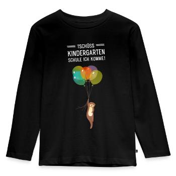 Tschüss Kindergarten Schule Ich Komme - Kids' Premium Longsleeve Shirt - black - Front - AI Model Kid Male (0cm)