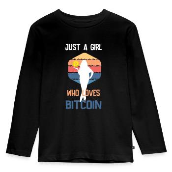 Hodl Bitcoin Crypto Crypto Currencies - Kids' Premium Longsleeve Shirt - black - Front - AI Model Kid Male (0cm)
