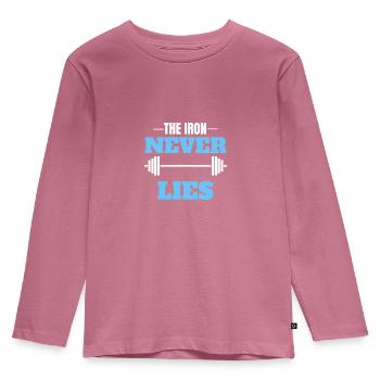 Body Building Weights Sport Cadeau - T-shirt manches longues Premium Enfant - mauve - Devant - AI Model Kid Female (0cm)