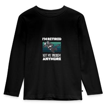 Retraite - Pension - T-shirt manches longues Premium Enfant - noir - Devant - AI Model Kid Male (0cm)