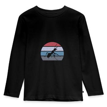 Ant - Kids' Premium Longsleeve Shirt - black - Front - AI Model Kid Male (0cm)