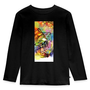 Chaos one - das perfekte ADHS Shirt - Psycho - Kinder Premium Bio Langarmshirt - Schwarz - Vorne - AI Model Kid Male (0cm)