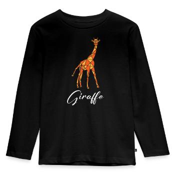 Giraffe Geometric - Kids' Premium Longsleeve Shirt - black - Front - AI Model Kid Male (0cm)