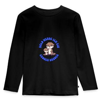 Bald werde ich ein großer Bruder - Kinder Premium Bio Langarmshirt - Schwarz - Vorne - AI Model Kid Male (0cm)