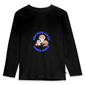 Bald werde ich ein großer Bruder - Kinder Premium Bio Langarmshirt - Schwarz - Vorne - AI Model Kid Male (0cm)